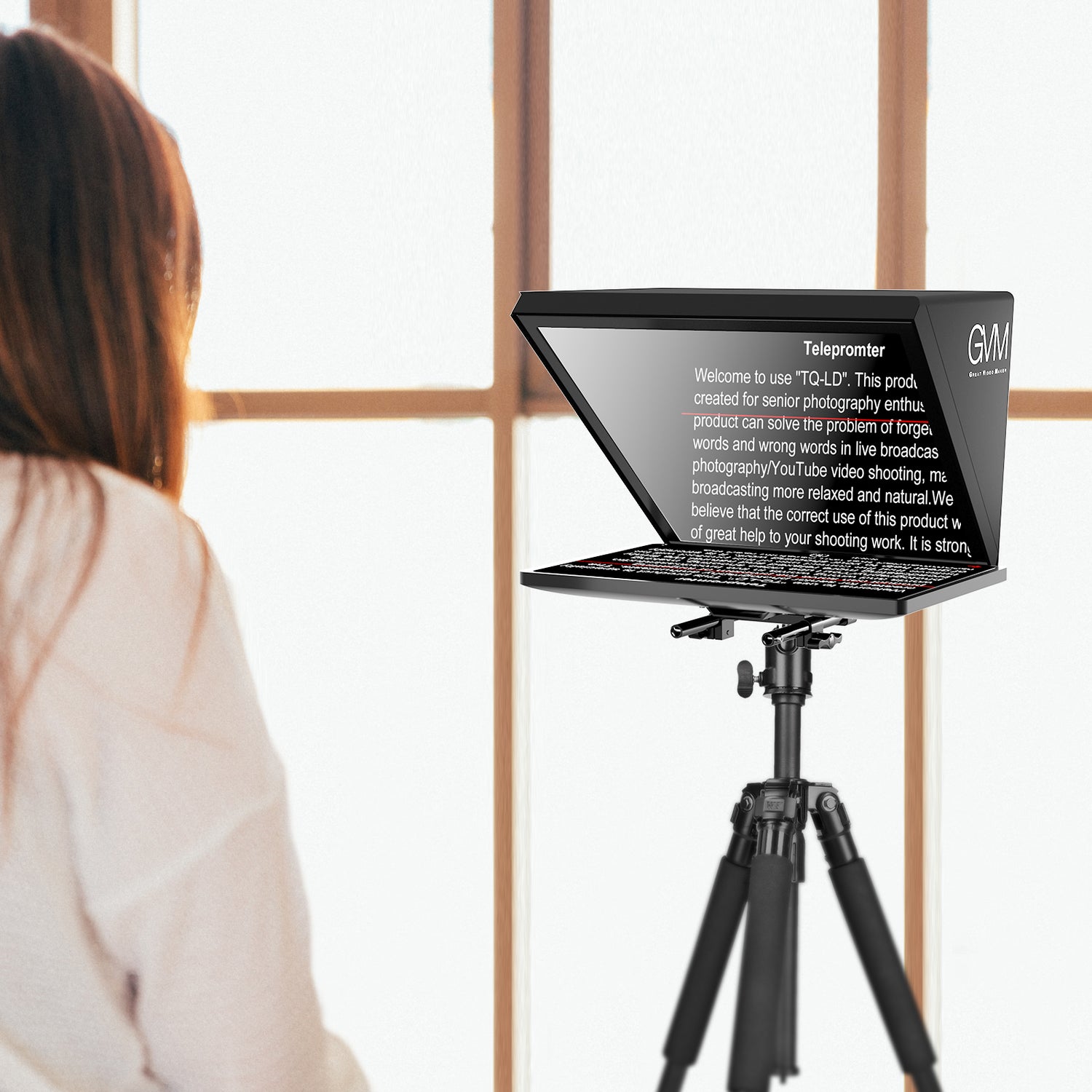 GVM TQ-LD Teleprompter for iPad Tablet & Smartphone with Bluetooth APP Control - GVMLED