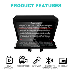 GVM TQ-LD Teleprompter for iPad Tablet & Smartphone with Bluetooth APP Control - GVMLED