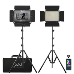 GVM-1000D 45W Bi-Color & RGB 2-Video-Light-Kit - GVMLED