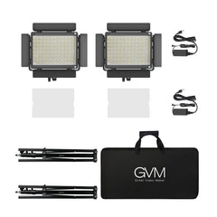 GVM-1000D 45W Bi-Color & RGB 2-Video-Light-Kit - GVMLED