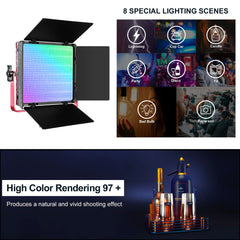 GVM 1200D RGB Video Light Professional Photography Lighting Kit Aluminum Alloy Studio Soft Light Panel 2 Packs Led Panel Light - GVMLED