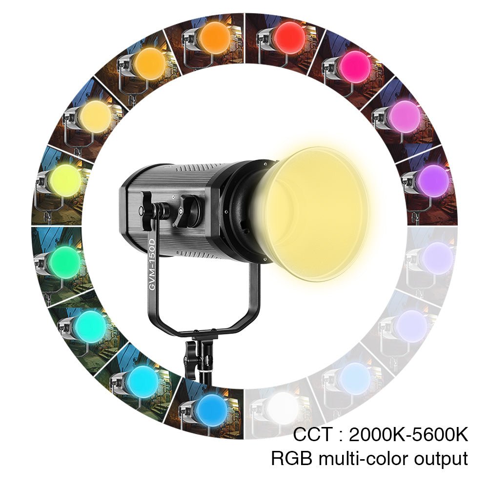 GVM 150s 150W High Power LED RGB & Bi-Color Spotlight (BOGO) - GVMLED