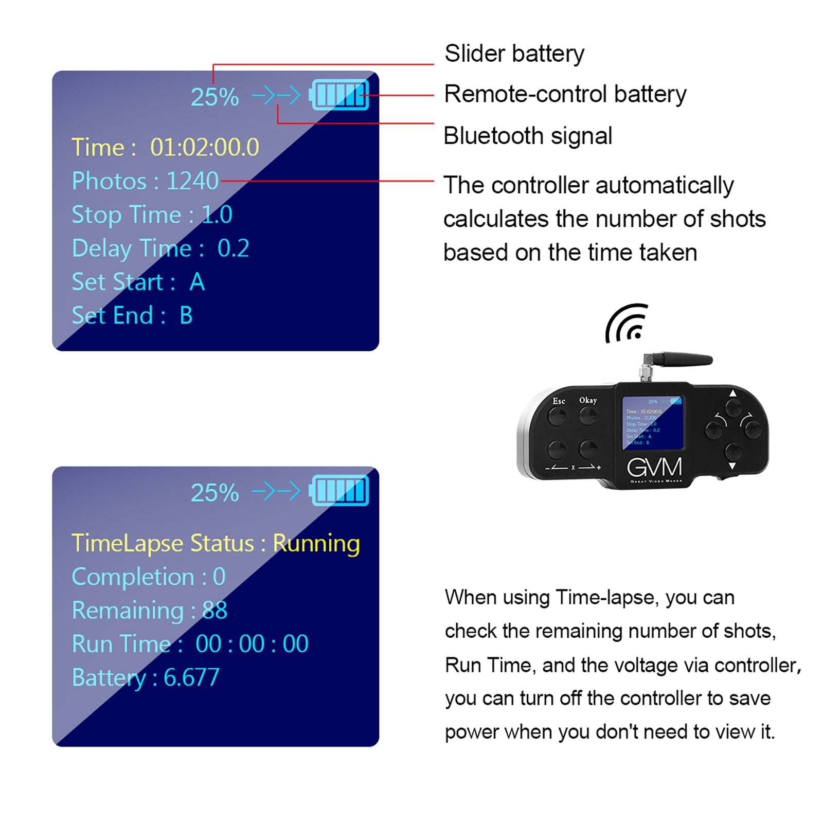 GVM-1.5D Professional Wireless Video Carbon Fiber Motorized Camera Slider - GVMLED