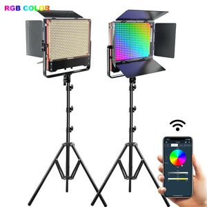  GVM RGB Video Lights with APP Control, 50W Full Color
