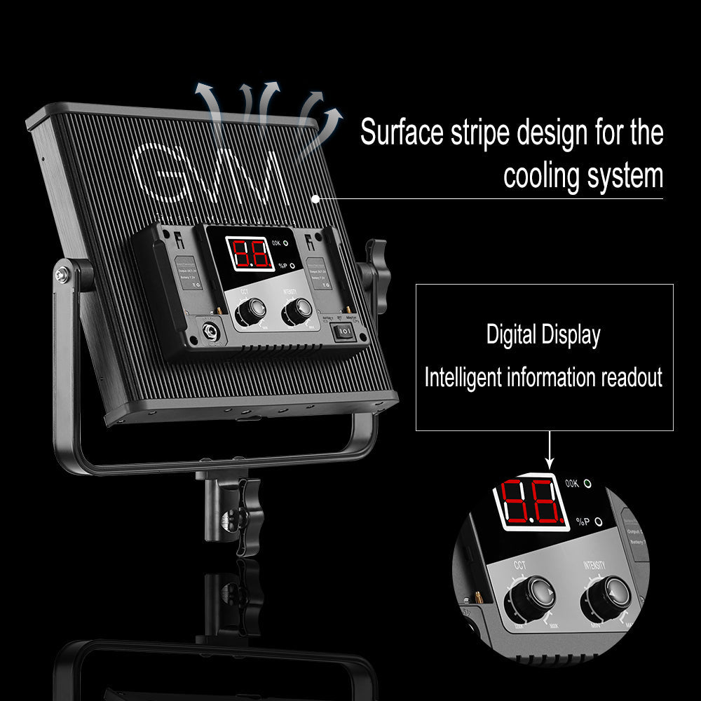 GVM-520S 30W High Beam High Brightness Bi-Color LED VIdeo Light (No Four-Way Barndoor) - GVMLED