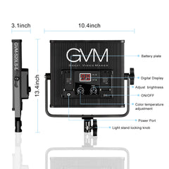 GVM-520S 30W High Beam High Brightness Bi-Color LED VIdeo Light (No Four-Way Barndoor) - GVMLED