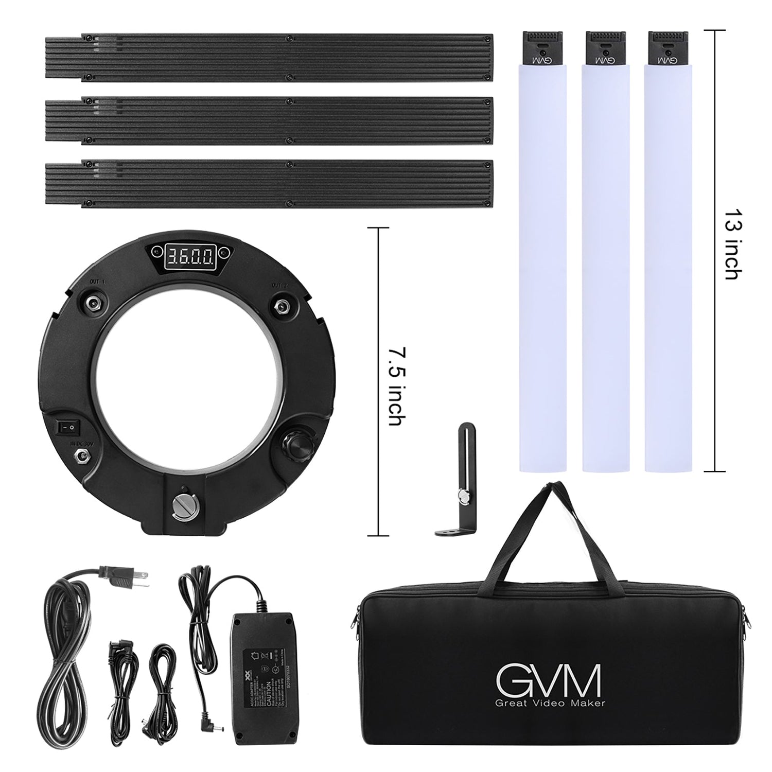 GVM-60W High Power Bi-Color LED Ring Light Kit - GVMLED