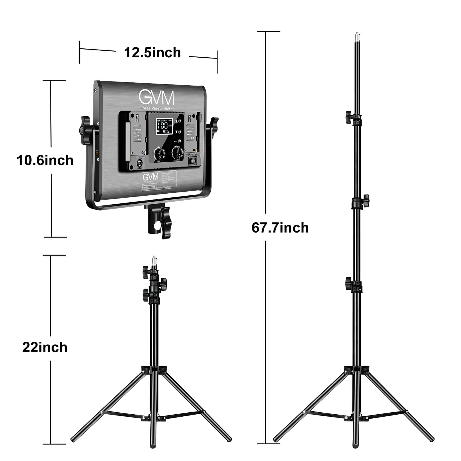 GVM 680rs rgb led studio video light kit - GVMLED