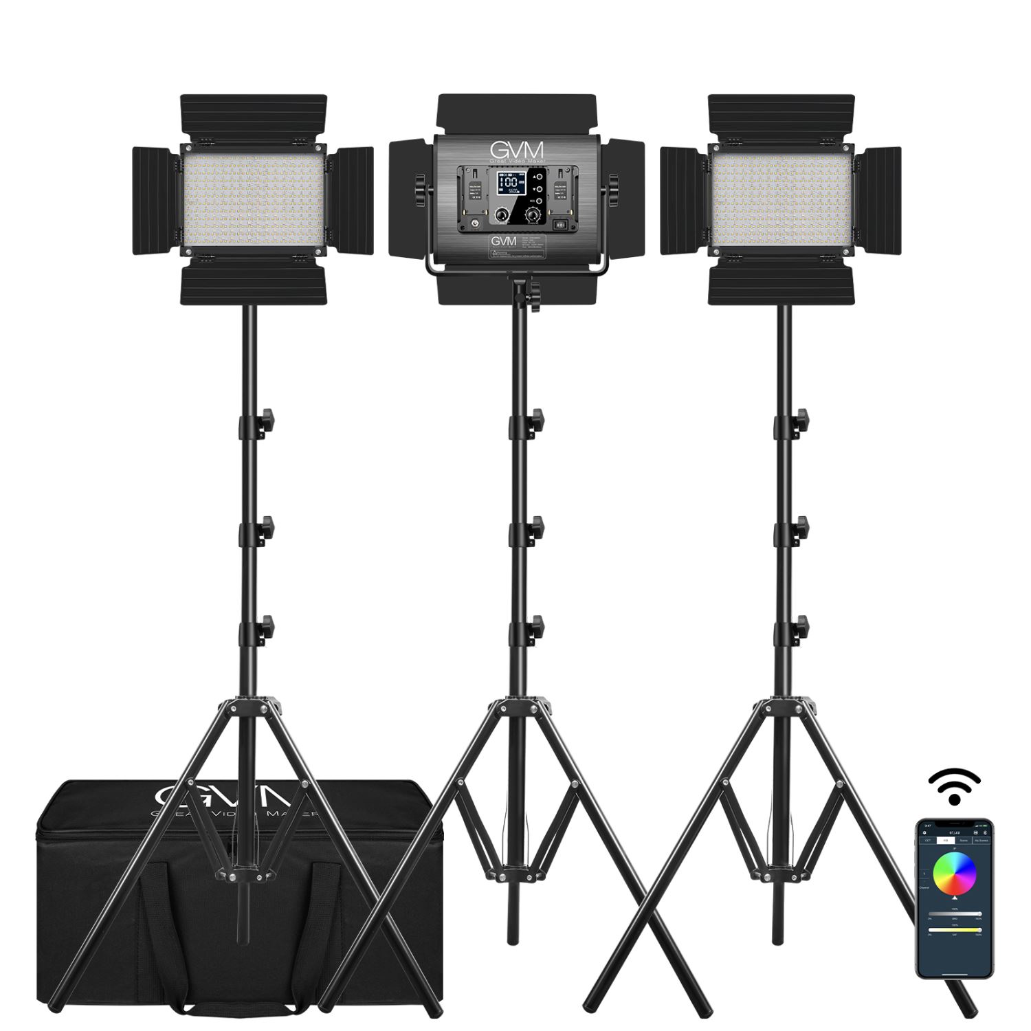 GVM 680rs rgb led studio video light kit – HAO SHEN