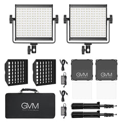GVM-800D 40W Bi-color and RGB Video Panel Light With Softbox - GVMLED