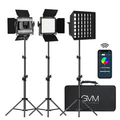 GVM-800D 40W Bi-color and RGB Video Panel Light With Softbox - GVMLED