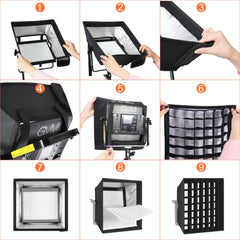 GVM-800D 40W Bi-color and RGB Video Panel Light With Softbox - GVMLED