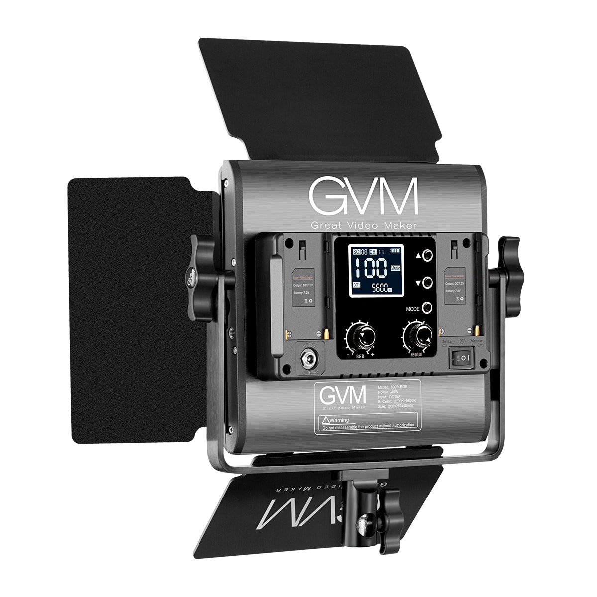 GVM-800D 40W Powerful Bi-color and RGB Video Panel Light Kit - GVMLED