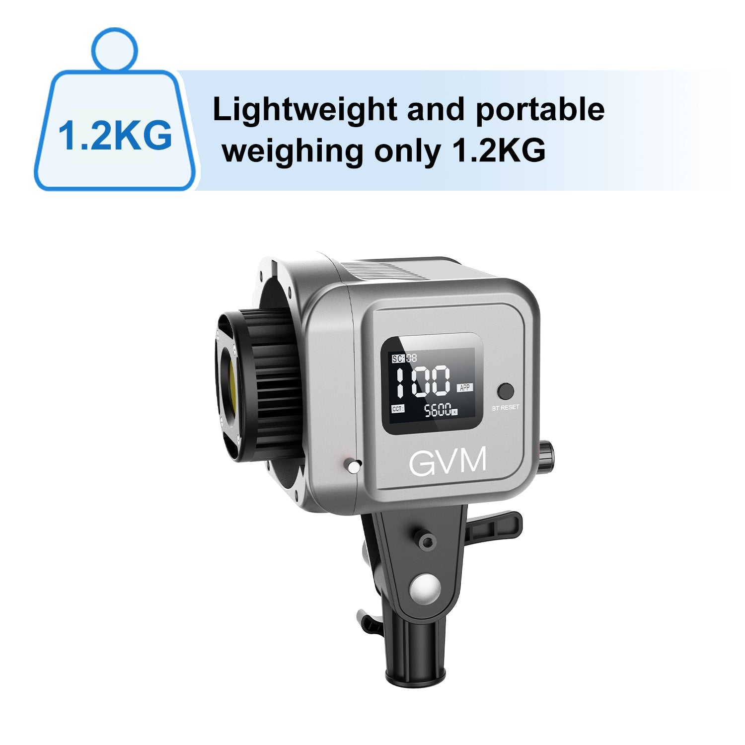 GVM 80w Spoltlight silver Daylight Can use Battery(BOGO)(add 2 lights to cart) - GVMLED