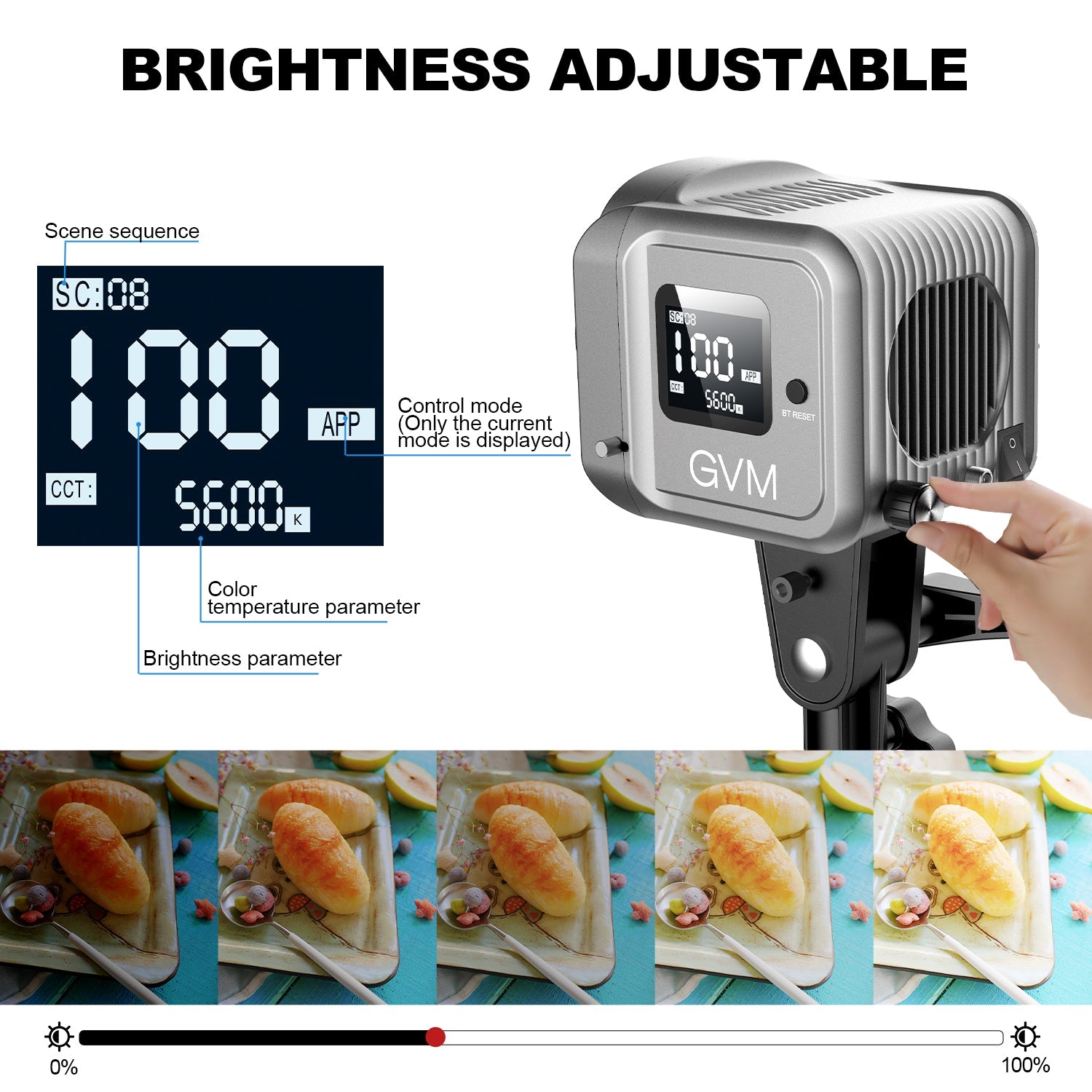 GVM 80w Spoltlight silver Daylight Can use Battery(BOGO)(add 2 lights to cart) - GVMLED