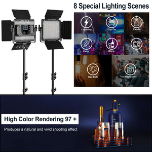 GVM RGB LED Video Light, Photography Lighting with APP Control, 800D Video  Lighting Kit for