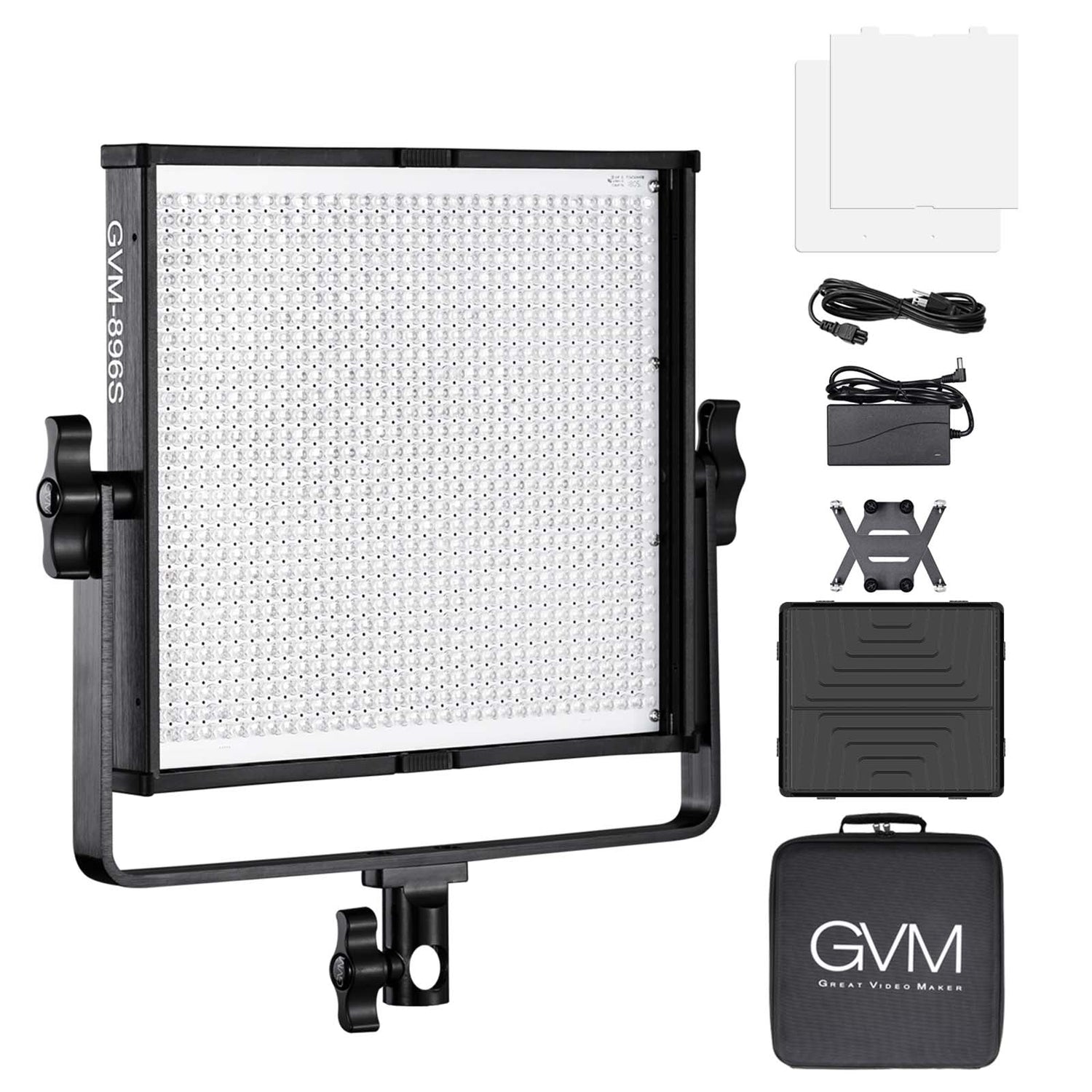 gvm 896s led studio video light bi color 2 light kit - GVMLED