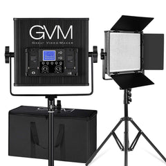 gvm 896s led studio video light bi color 2 light kit - GVMLED