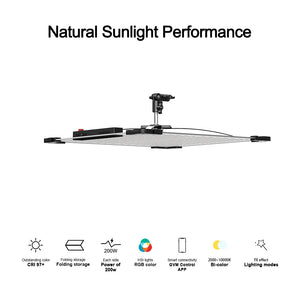 GVM B200C 200W RGB&Bi-Color Flexible LED Light - GVMLED