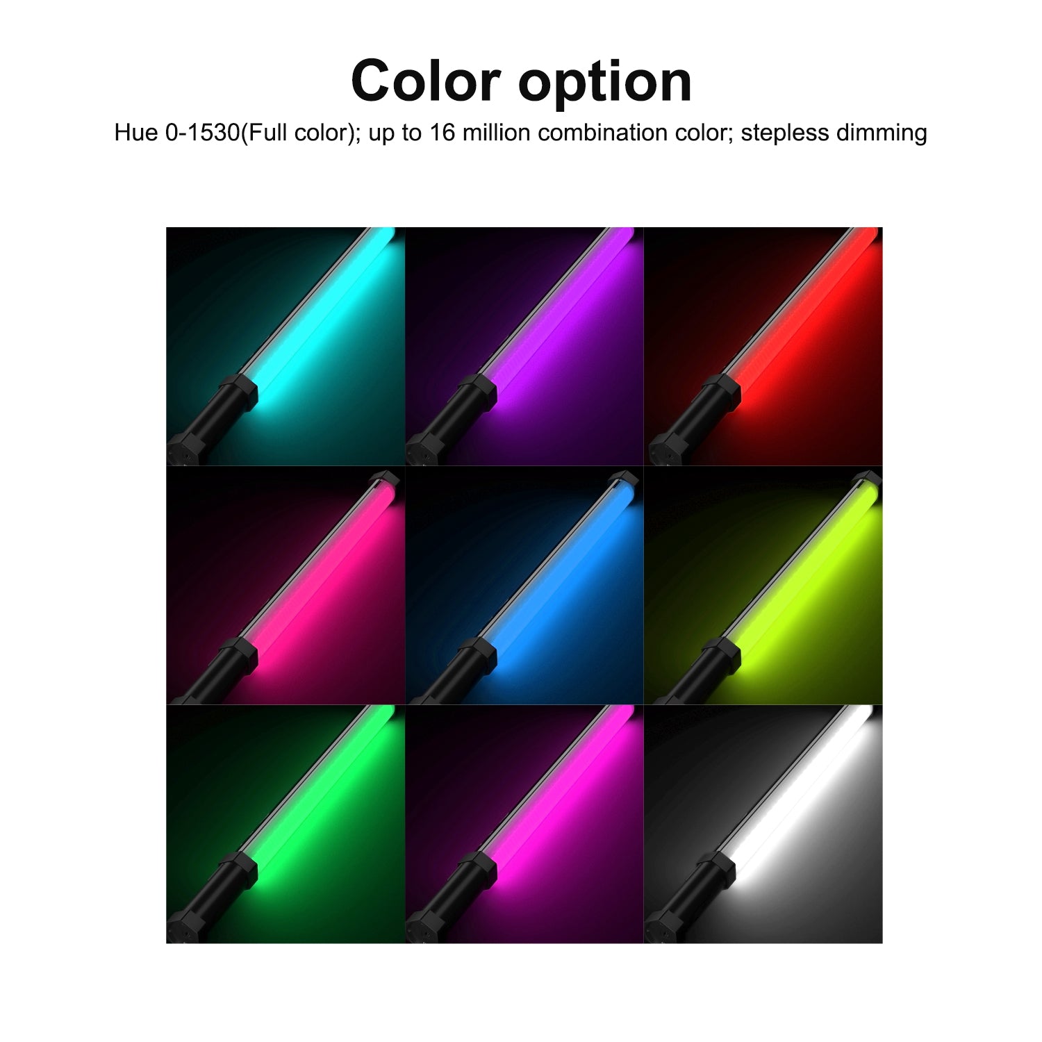 GVM BD60D RGB Handheld LED Video Light Wand Stick Photography Light, Built-in Rechargable Battery,OLED Display Photography Studio Lighting - GVMLED