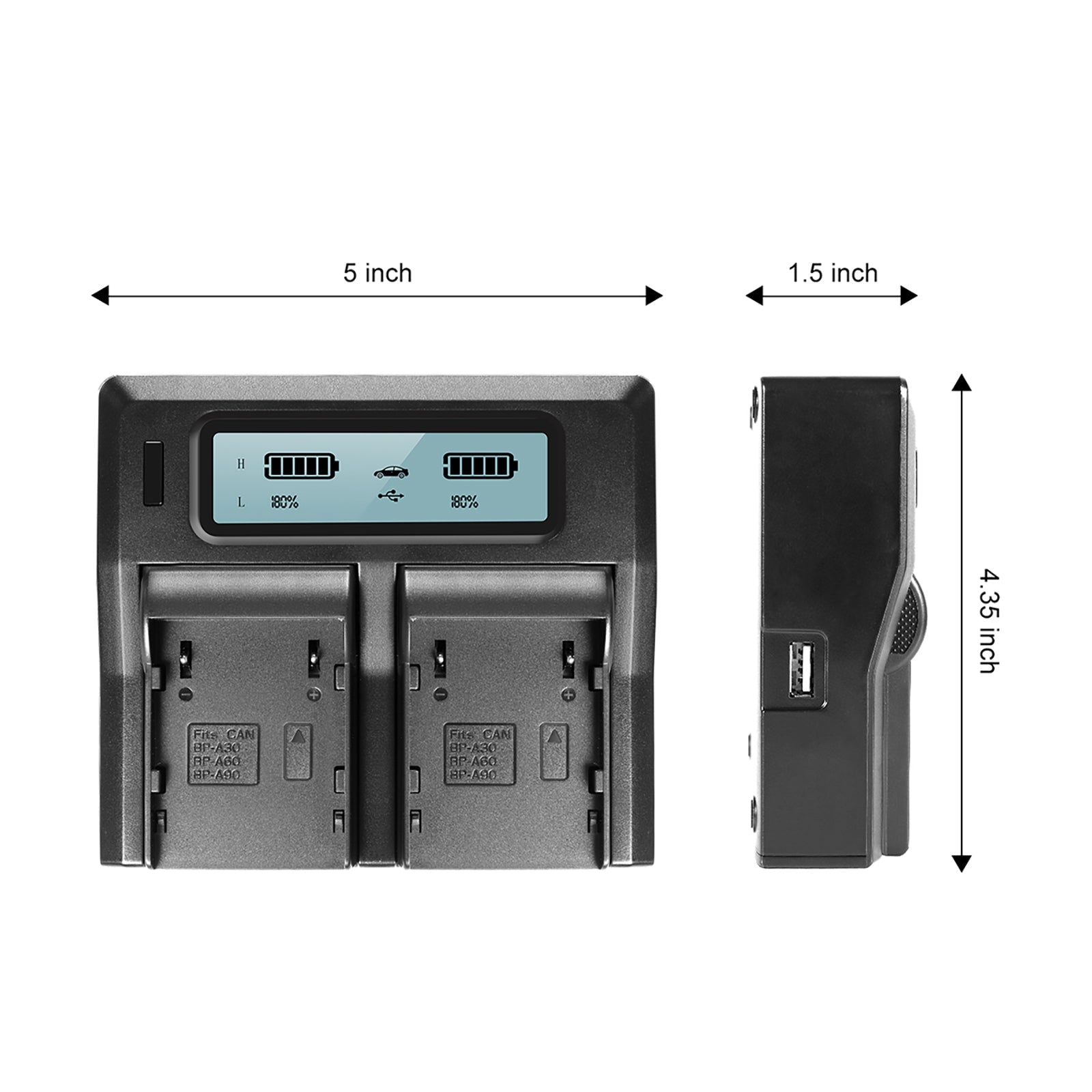 GVM BP-A60 Dual Charger with Battery for Canon C300 Mark II, C200 & C200B (6800mAh) - GVMLED