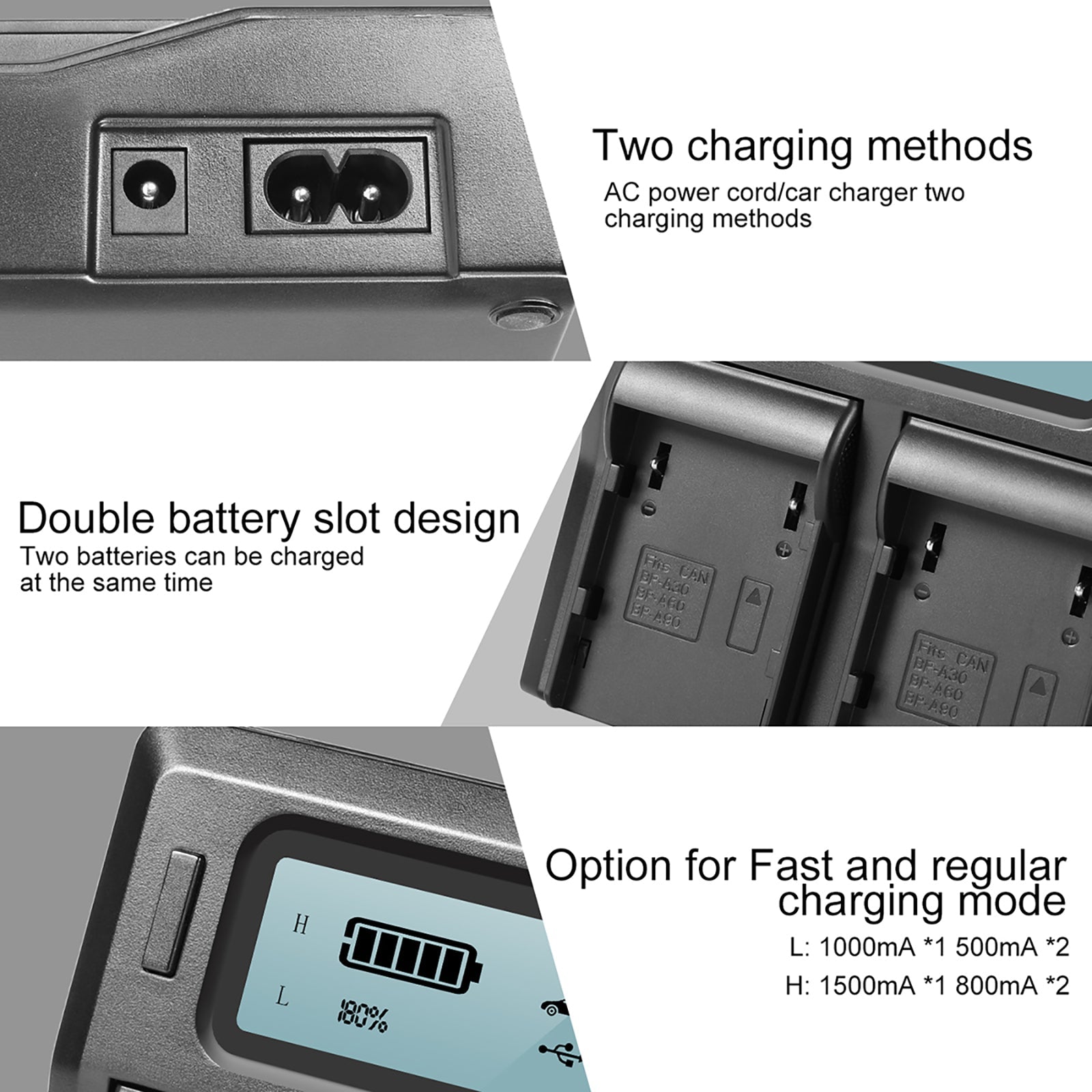 GVM BP-A60 Dual Charger with Battery for Canon C300 Mark II, C200 & C200B (6800mAh) - GVMLED