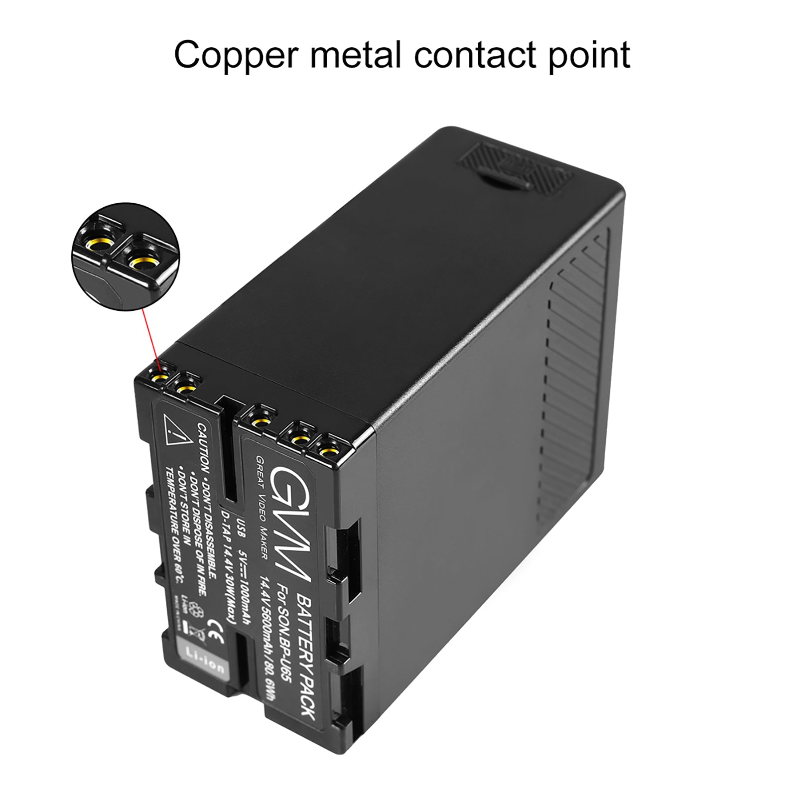 GVM BP-U65 5600mAh Battery with Charger for Sony PMW / PXW Series Cameras - GVMLED