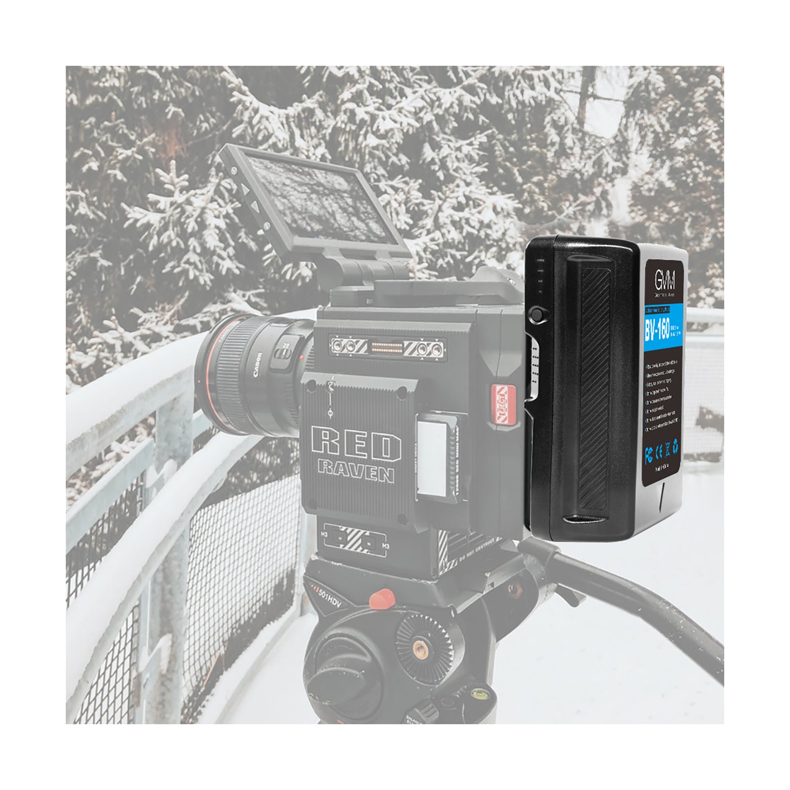 GVM BV-160 Battery both D-Tap and DC outputs - GVMLED