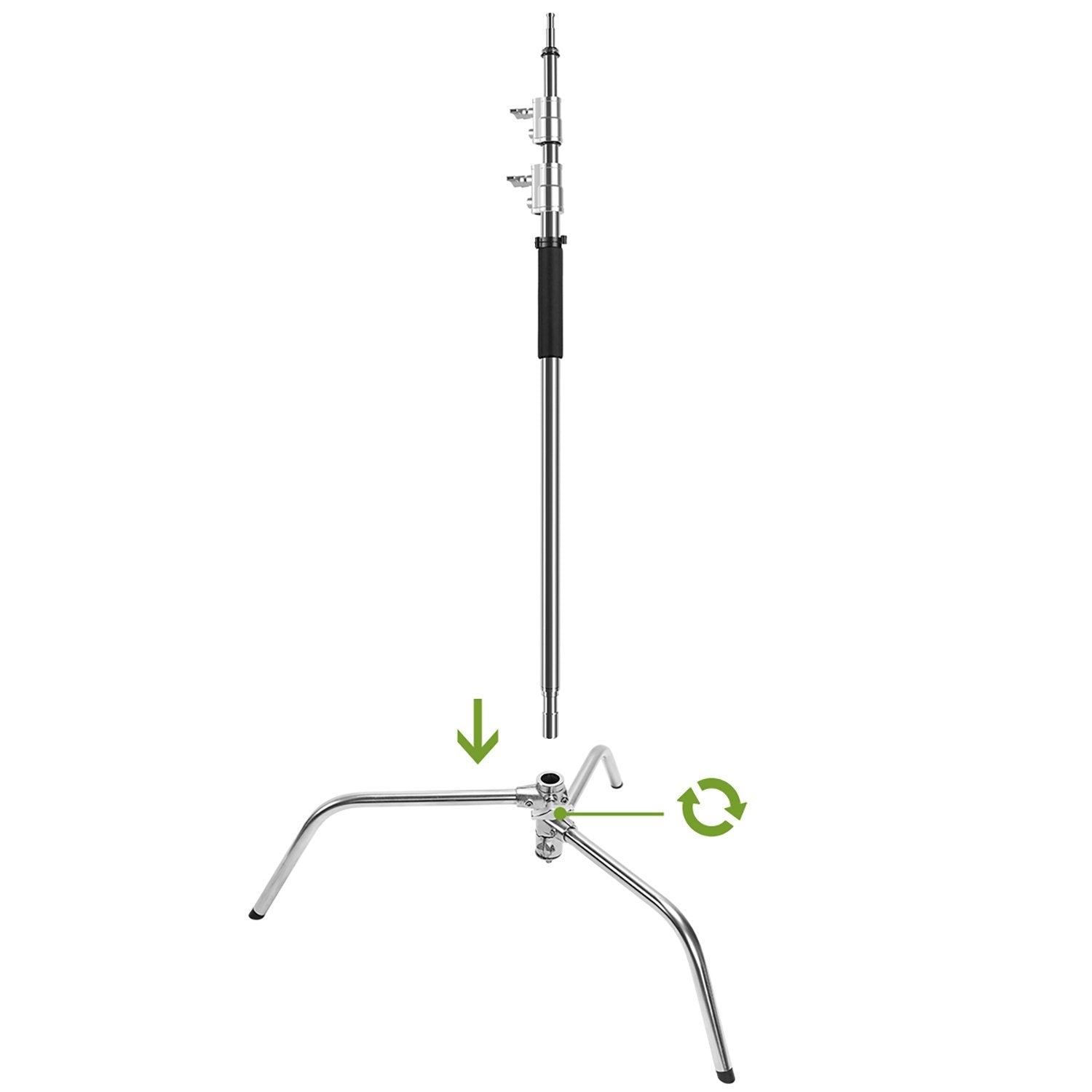 GVM C360 Turtle-Base C-Stand & Grip Arm Kit (10.5') - GVMLED