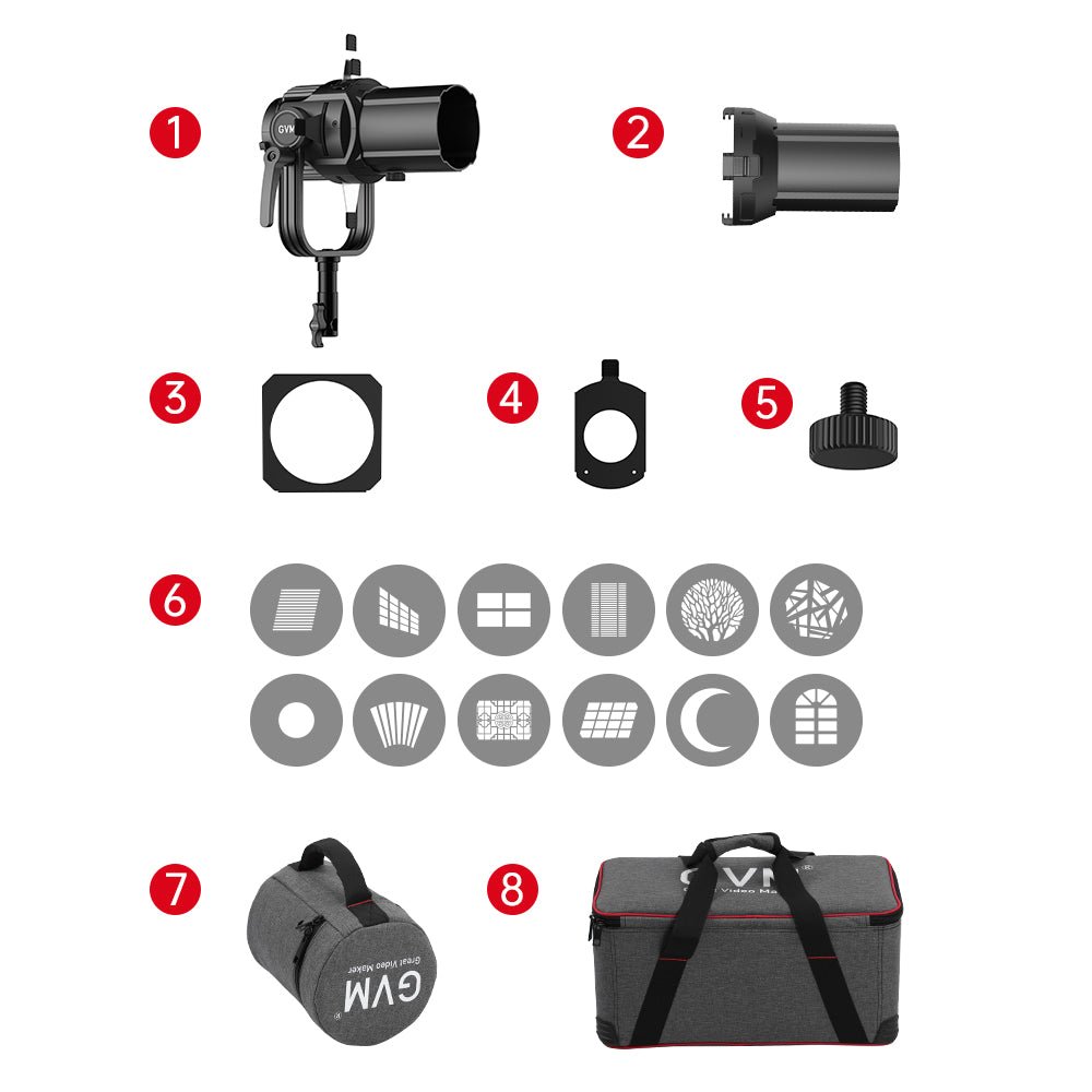 GVM CXT36 Spot lens For Power 300W or less Monolight - GVMLED