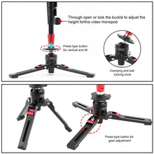Load image into Gallery viewer, GVM  G175 Alluminum Alloy 5-Section Monopod with Video Fluid Head - GVMLED
