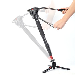 GVM  G175 Alluminum Alloy 5-Section Monopod with Video Fluid Head - GVMLED