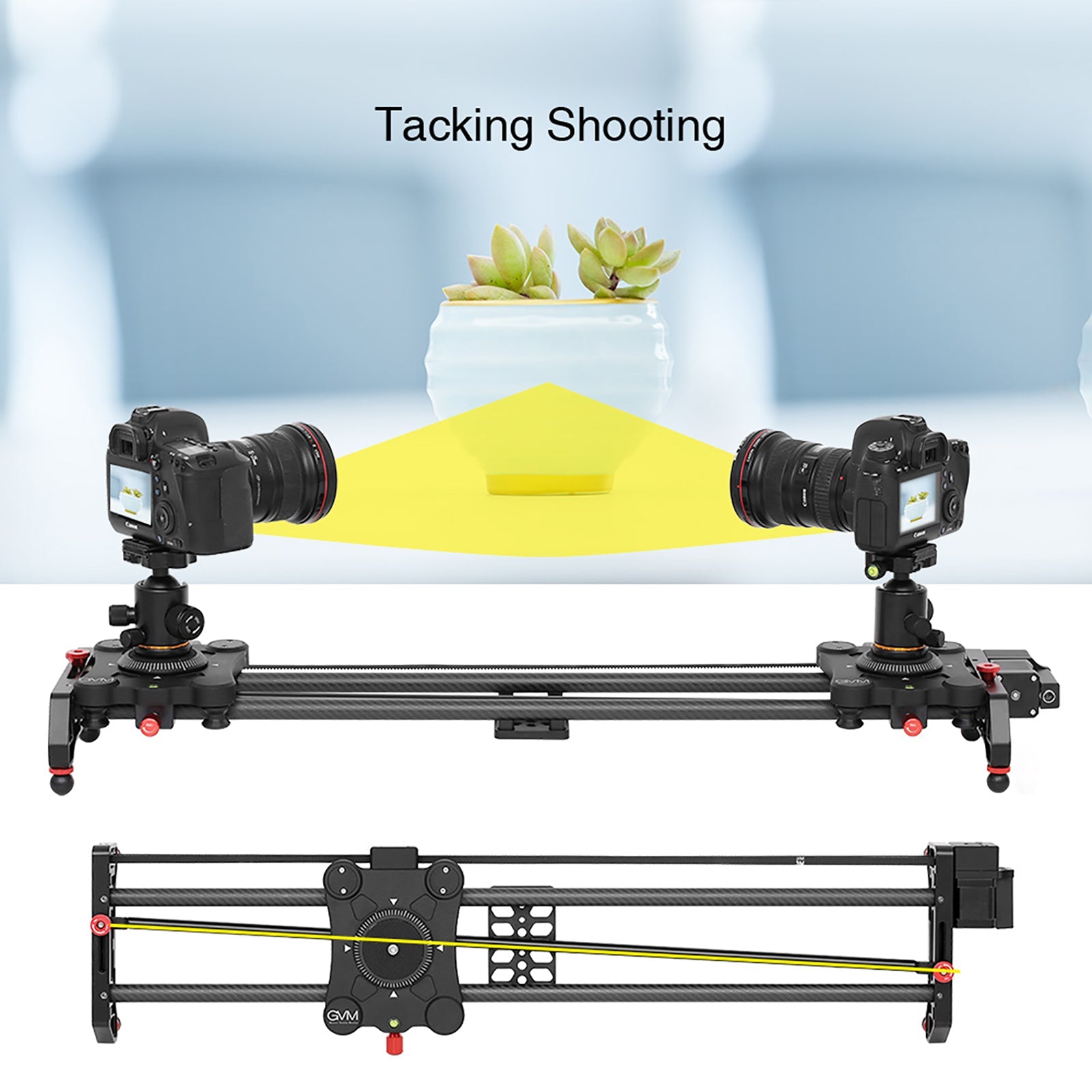 GVM GR-80QD Professional Video Carbon Fiber Motorized Camera Slider (32") - GVMLED