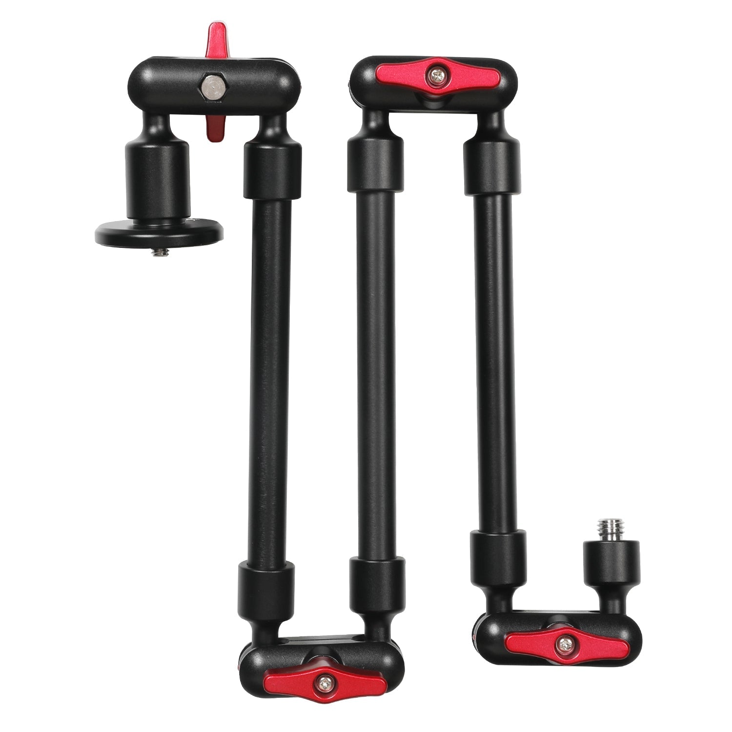 GVM Heavy-Duty Dual 31" 3 Section Articulating Magic Arms with 1/4'' Screw to 3/8'' Ball Heads - GVMLED