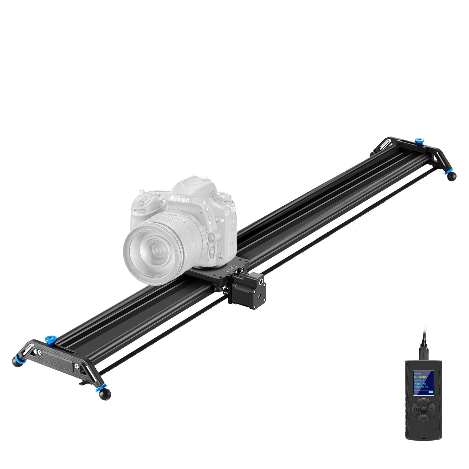 GVM J120D Aluminum Alloy Motorized Camera Slider (31") - GVMLED