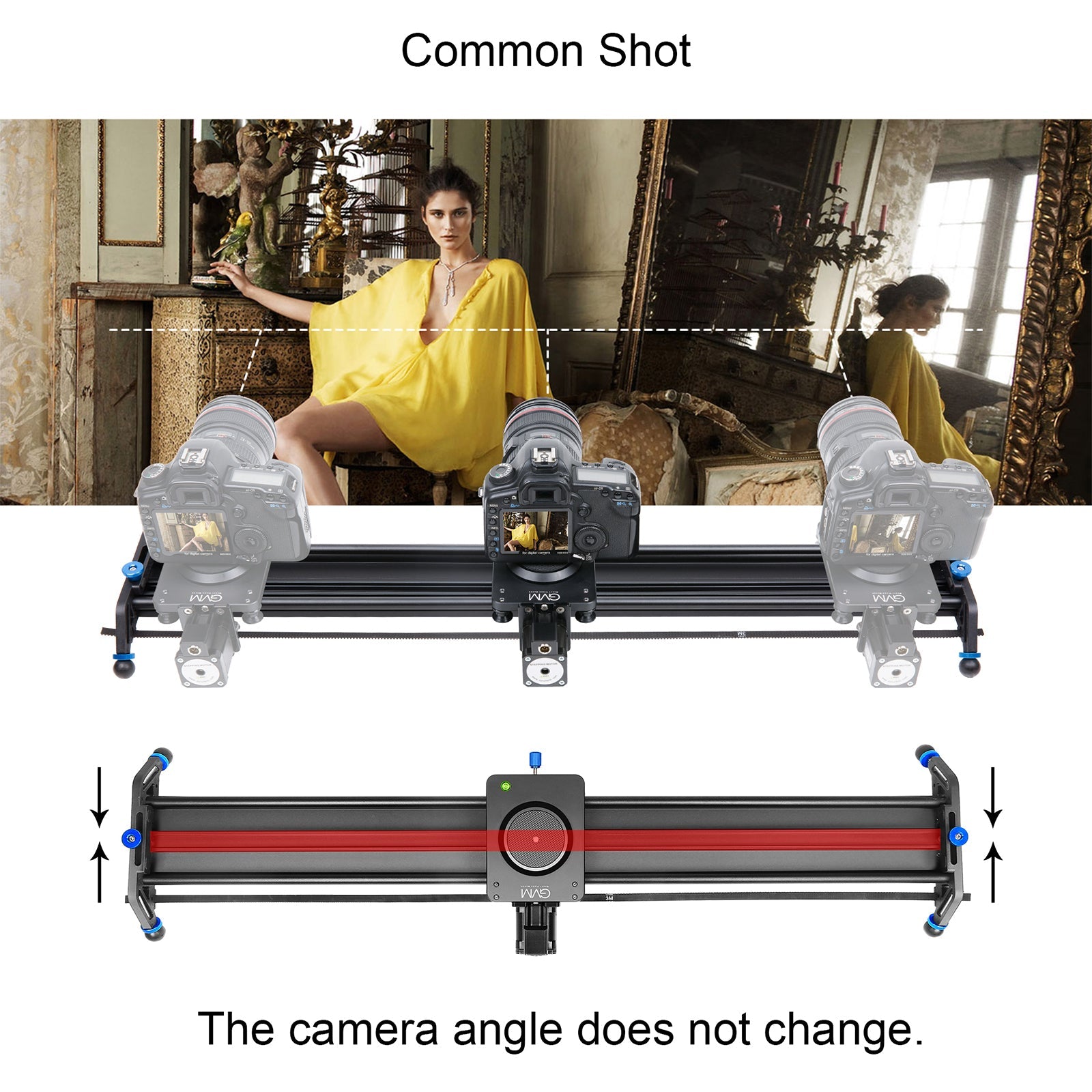 GVM J80D Aluminum Alloy Motorized Camera Slider (31") - GVMLED
