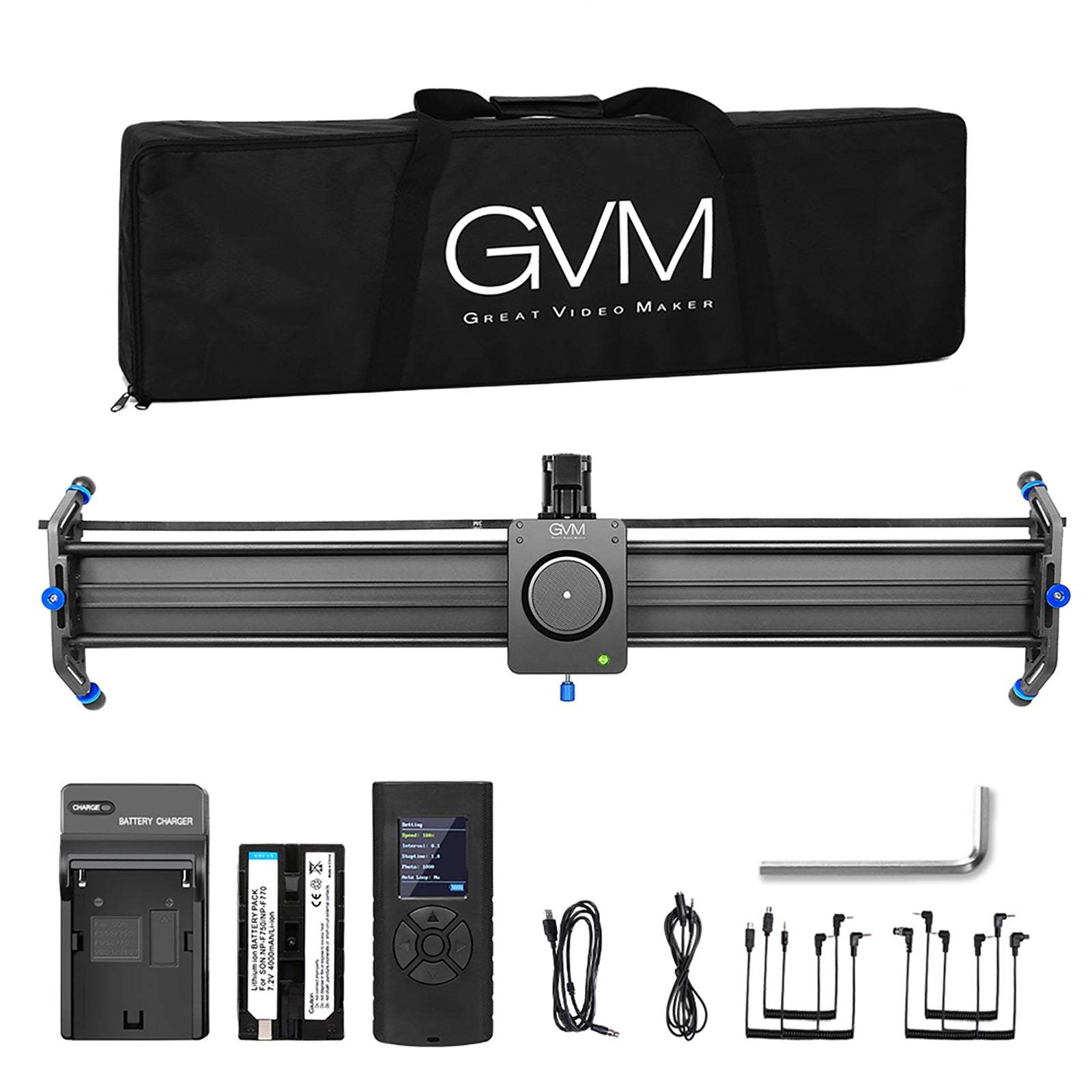 GVM J80D Aluminum Alloy Motorized Camera Slider (31") - GVMLED