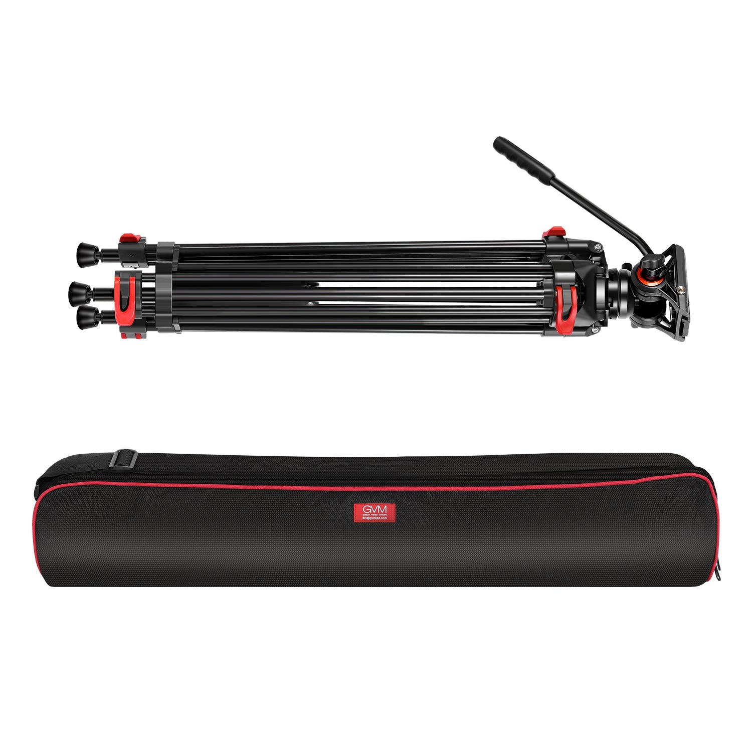 GVM JJL-JY Video Tripod System with Fluid Head - GVMLED