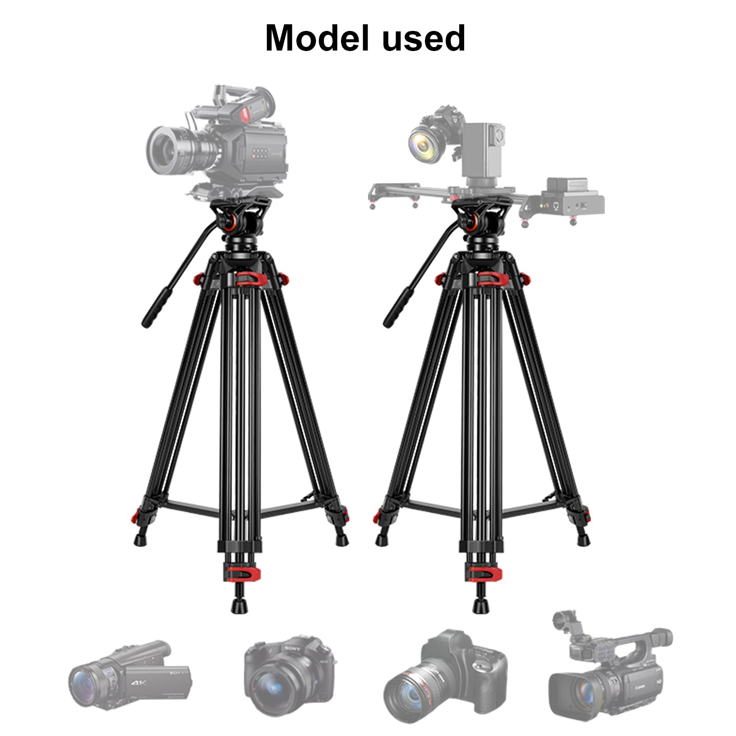 GVM JJL-JY Video Tripod System with Fluid Head - GVMLED