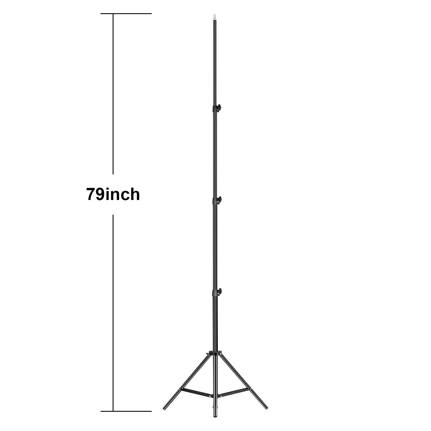 GVM Light Stand for 800D/560/480/80W/LT50W/LT100W Series LED Lights (Black, 79") - GVMLED