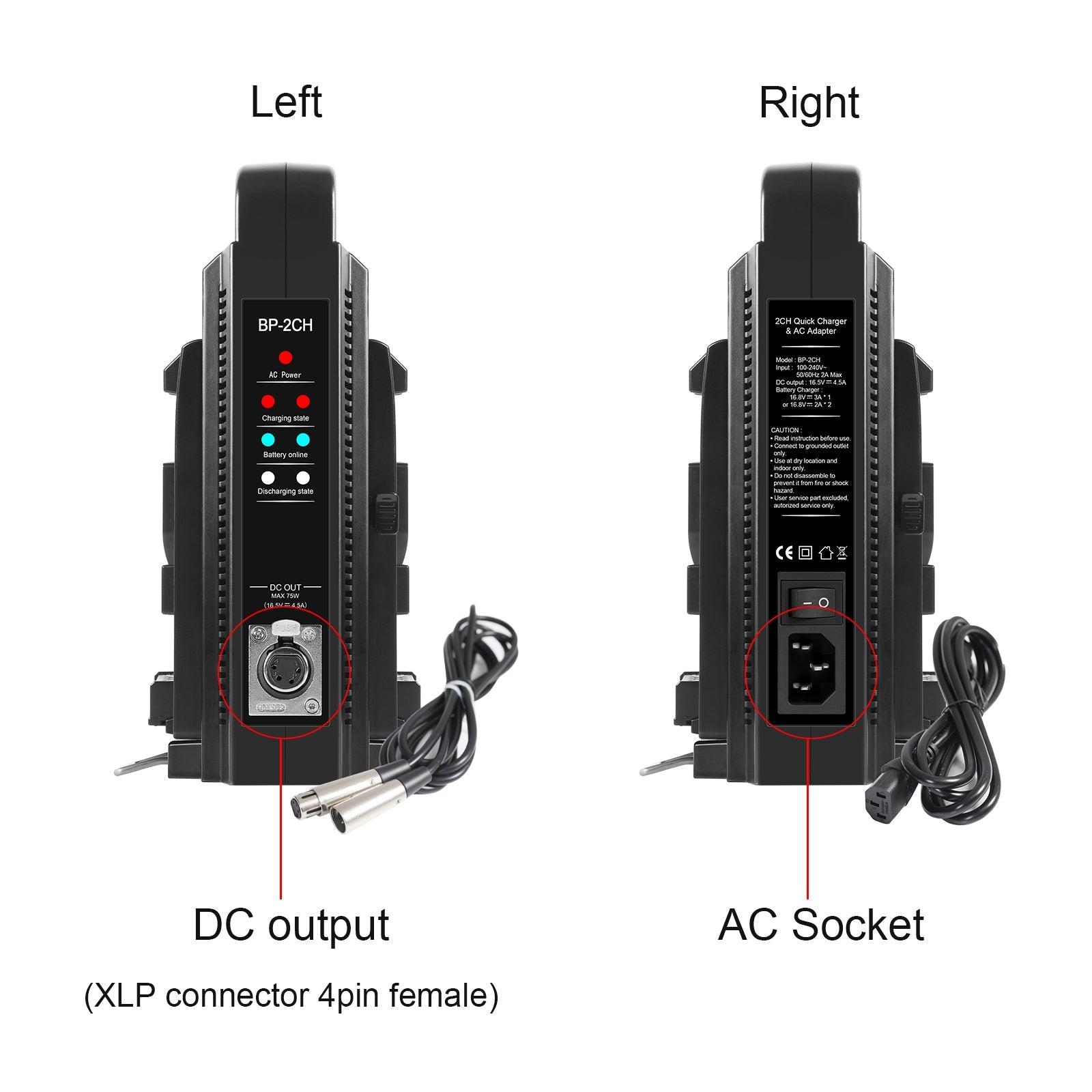 GVM Micro-Series BV-98 Li-Ion V-Mount 2-Battery with Dual Charger Kit - GVMLED