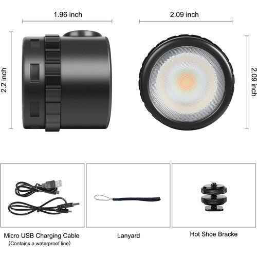 GVM Mini Waterproof RGB LED On-Camera Light - GVMLED