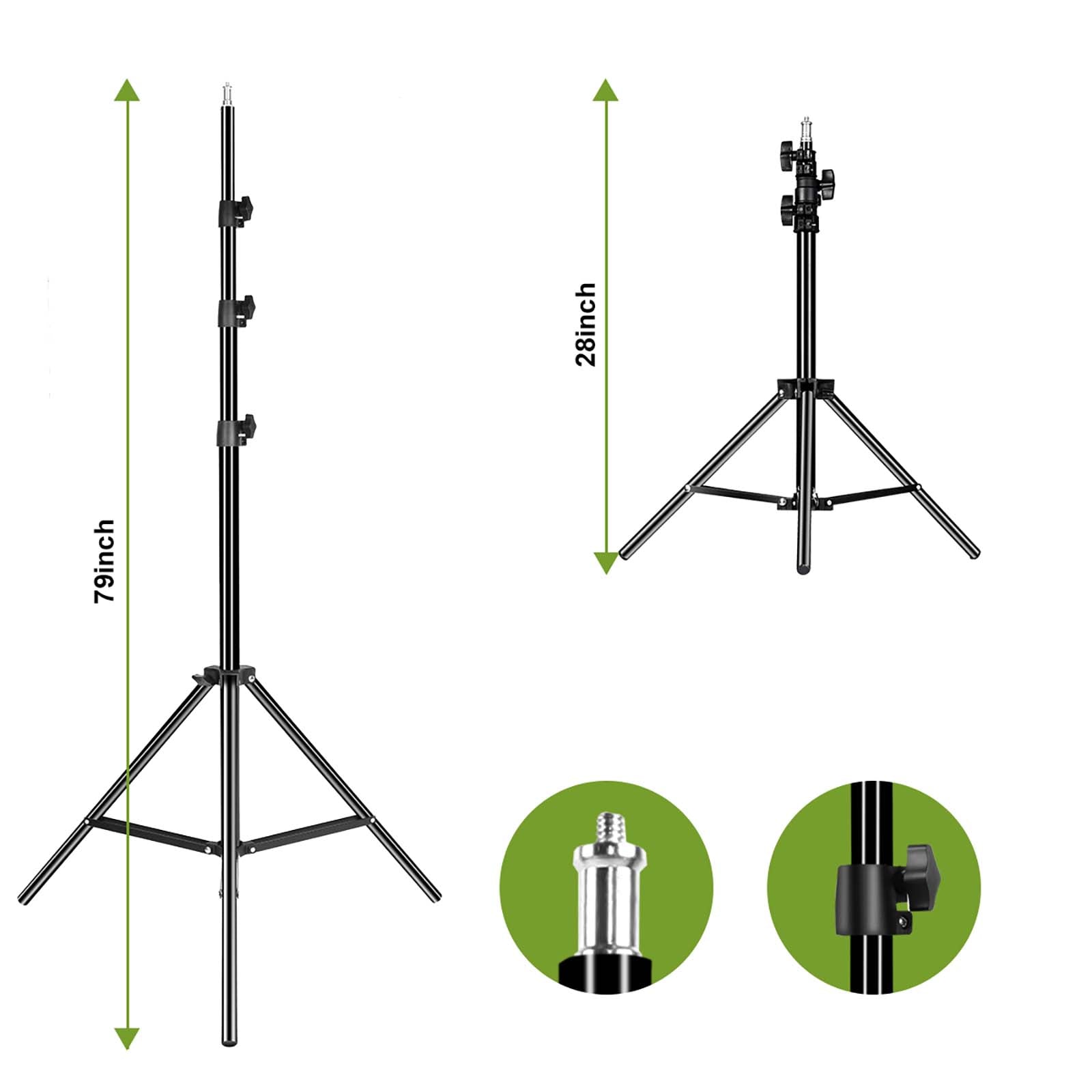 GVM P80D-1 80W High Power LED Spotlight Daylight Kit with Soft Umbrella - GVMLED