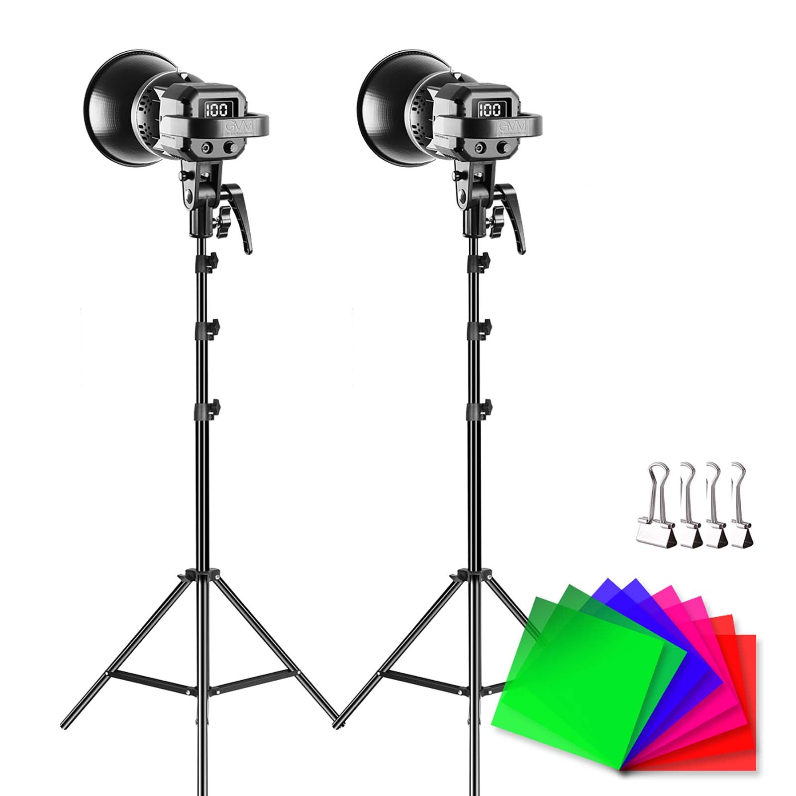 GVM P80S Spotlight Studio LED Video Light 2-Light-Kit - GVMLED