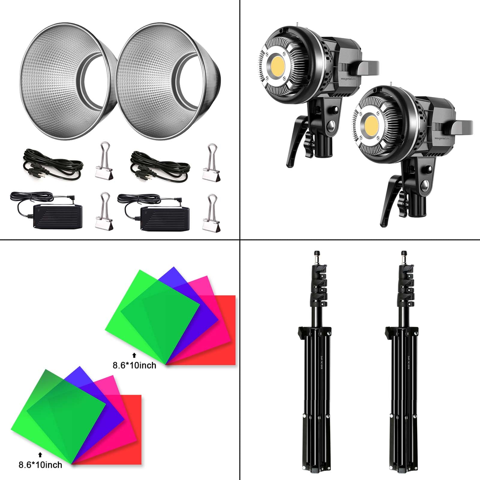 GVM P80S Spotlight Studio LED Video Light 2-Light-Kit - GVMLED