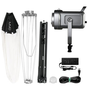 GVM PR150R 150W High Power LED Spotlight Bi-Color & RGB Studio Lighting Kit with Lantern Softbox - GVMLED