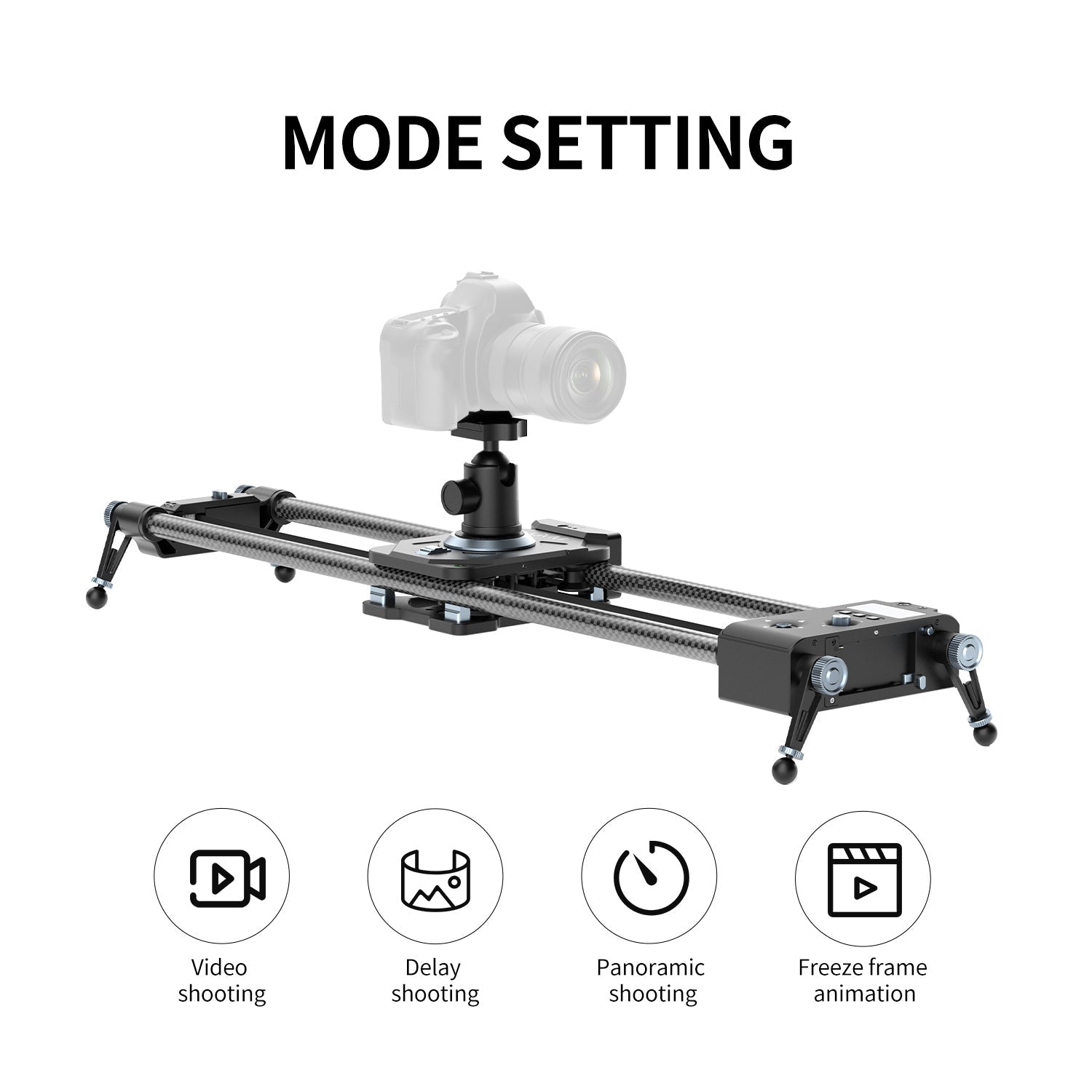 GVM Professional Brushless 2 Axis Carbon Fiber Motorized Camera Slider (32") - GVMLED