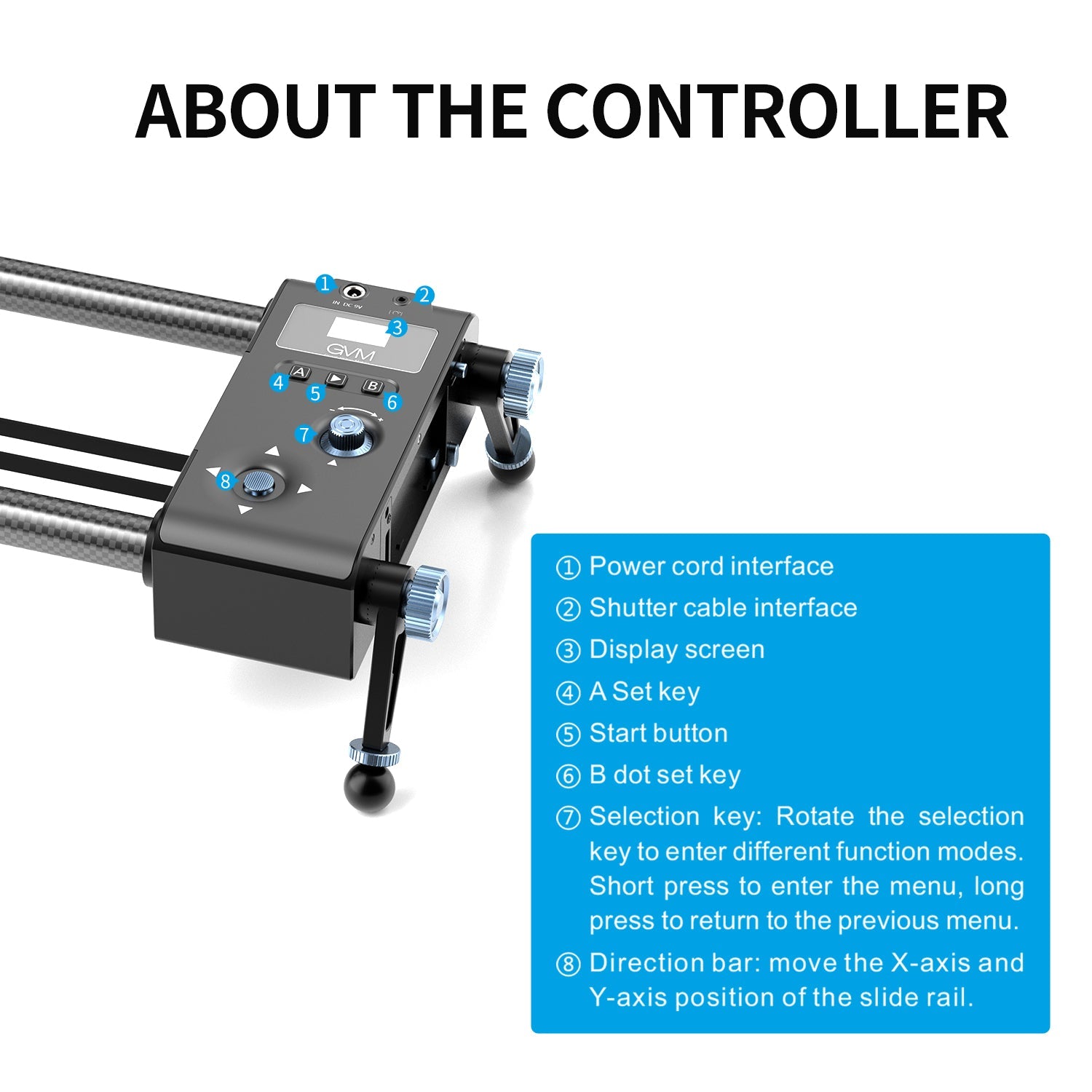 GVM Professional Brushless 2 Axis Carbon Fiber Motorized Camera Slider –  JIAN CHENG TECHNOLOGY INC.