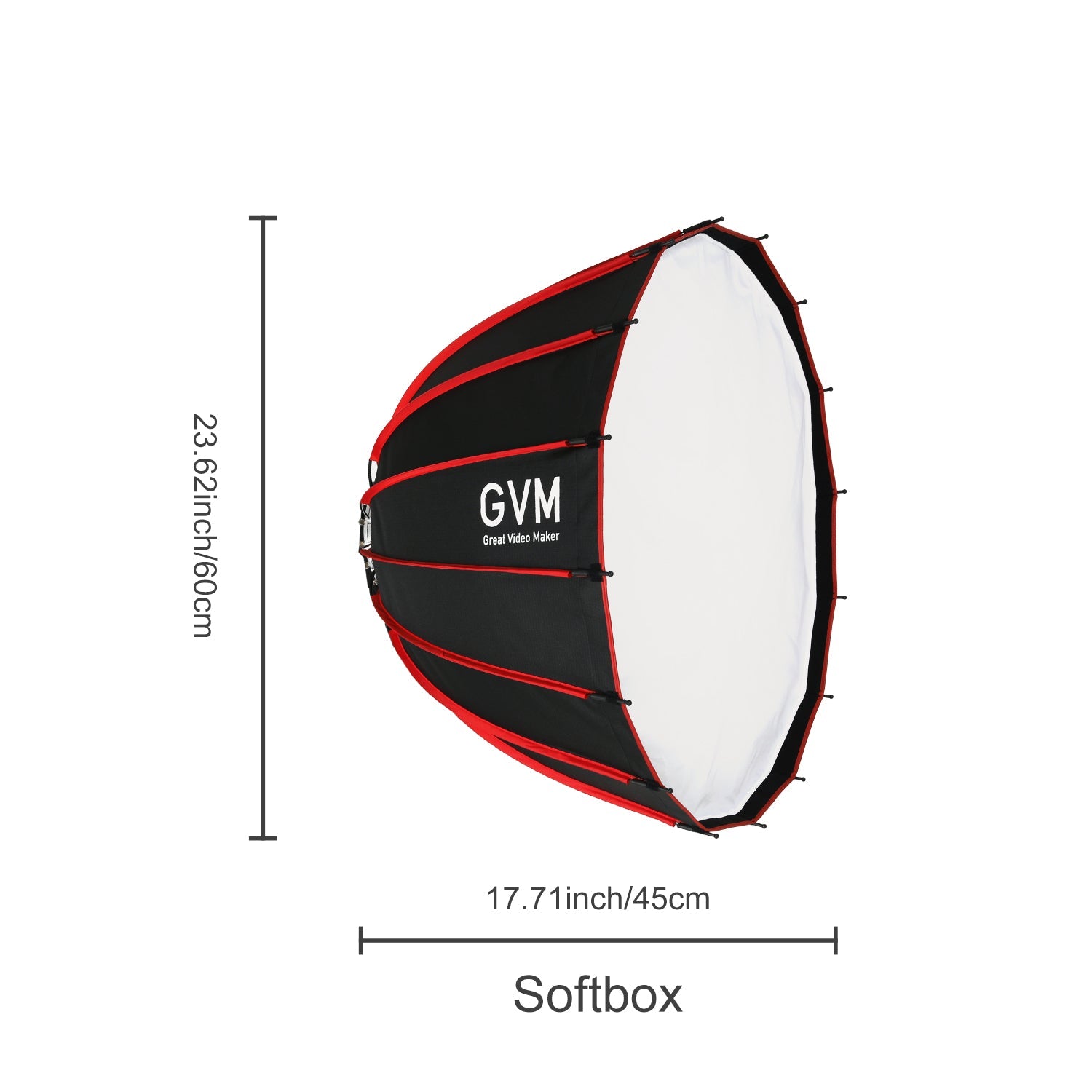 GVM Quick Release And Portable Softbox(23.62'') - GVMLED