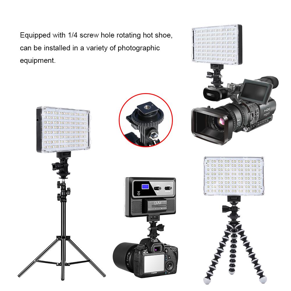 GVM RGB-10S2L Professional Video on Camera Video Light 2 Light Kit with Control Knob - GVMLED